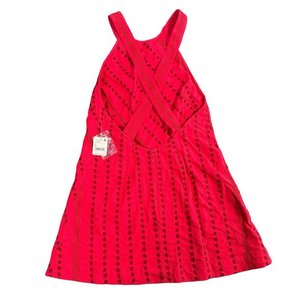 Free People Juni Embroidered Backless Halter Mini Dress Size S - Picture 3 of 8
